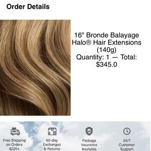 NEW: 16inch Luxy Halo Bronde Balayage Extensions (140grams)